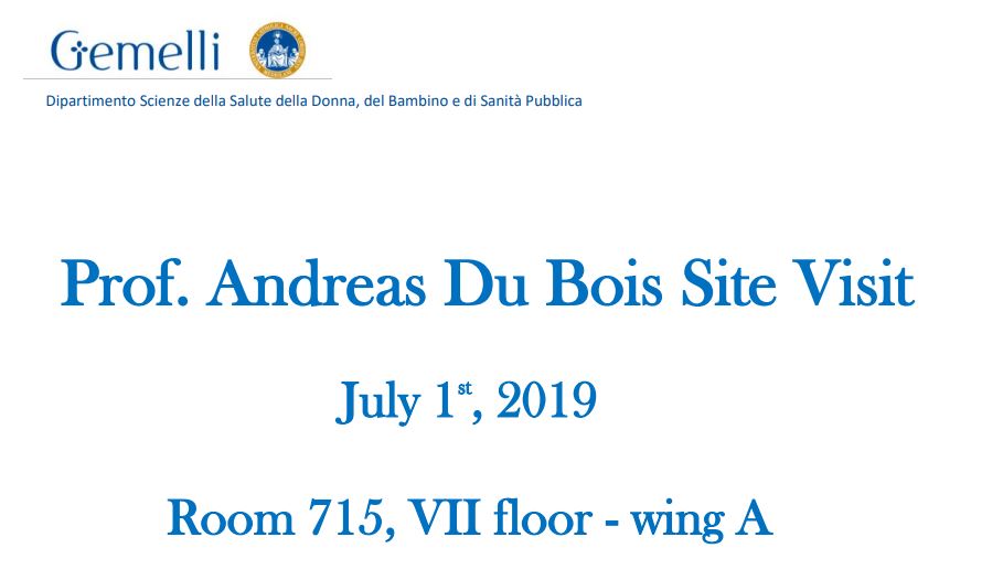 Programma Prof. Andreas Du Bois Site Visit