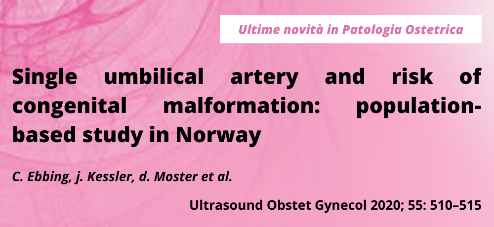 Single umbilical artery and risk of congenital malformation: population-based study in Norway