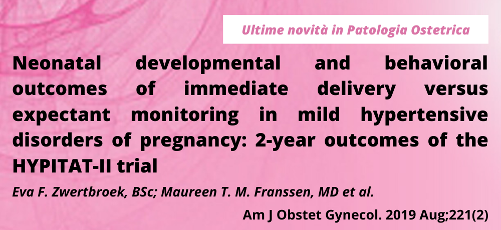 Neonatal developmental and behavioral outcomes of immediate delivery versus expectant monitoring in mild hypertensive disorders of pregnancy: 2-year outcomes of the HYPITAT-II trial